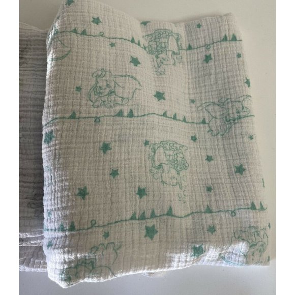 Disney Baby Aden + Anais Set of 3 Dumbo Elephant Muslin Cotton Swaddle Blankets - Picture 2 of 6